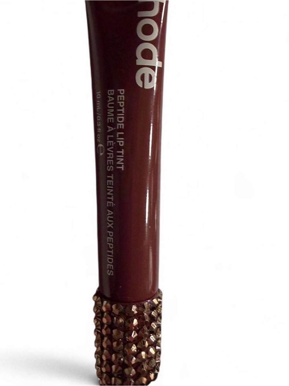 RHODE Peptide Lip Tint Gloss in Deep Brown with Bedazzled Lid